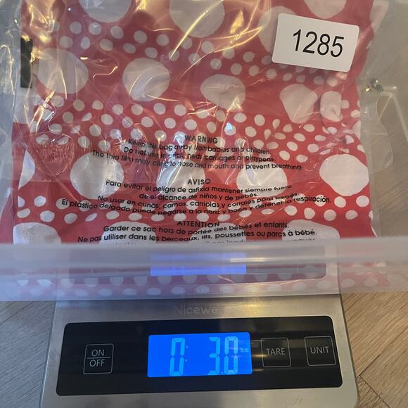 Tory Burch Karin Poppy Darby Scoop Neck Short Sleeve Polka Dot Tee Large READ - Picture 9 of 9